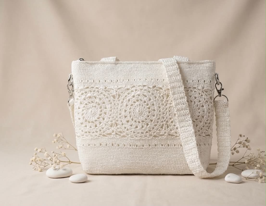 Handcrafted Crochet Bag | Artisan Clutch & Eco-Friendly - Art Von Yarn