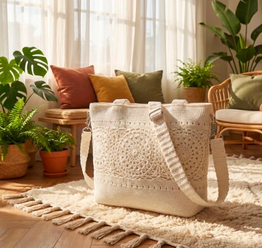 Handcrafted Crochet Bag | Artisan Clutch & Eco-Friendly - Art Von Yarn