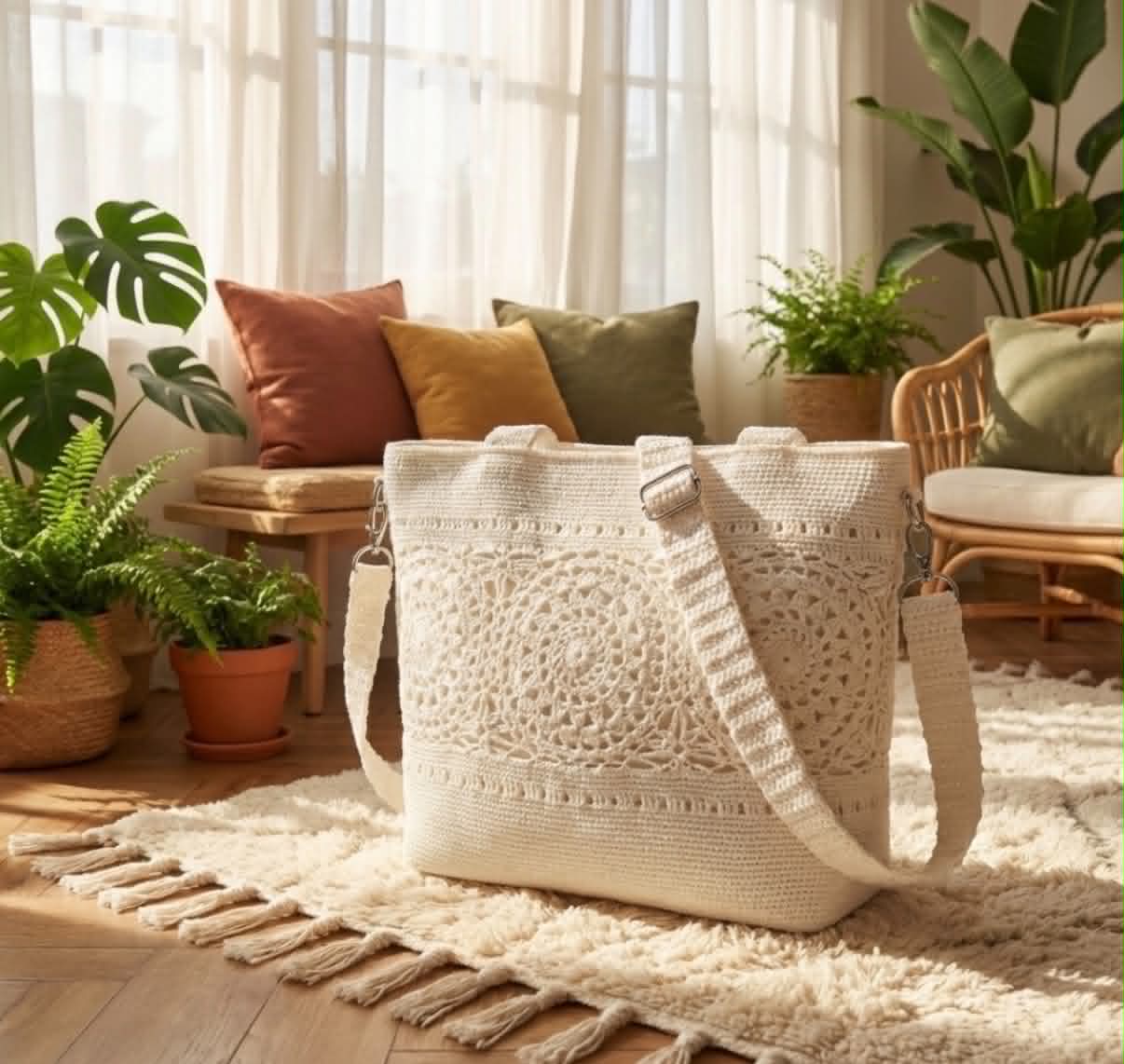 Handcrafted Crochet Bag | Artisan Clutch & Eco-Friendly - Art Von Yarn